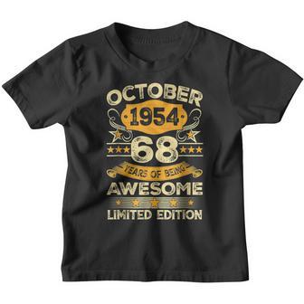 Awesome Since October 1954 68 Years Old 68Th Birthday Gifts Youth T-shirt - Thegiftio UK