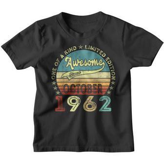 Awesome Since October 1962 60 Years Old 60Th Birthday Gifts V2 Youth T-shirt - Thegiftio UK