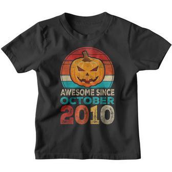 Awesome Since October 2010 12Th Birthday Funny Halloween Youth T-shirt - Thegiftio UK