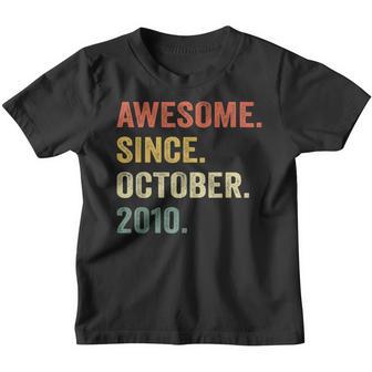 Awesome Since October 2010 12Th Birthday Gift 12 Years Old V3 Youth T-shirt - Thegiftio UK