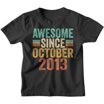 Awesome Since October 2013 9 Years Old 9Th Birthday Boy Youth T-shirt - Thegiftio UK