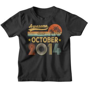 Awesome Since October 2014 8 Years Old 8Th Birthday Gifts V7 Youth T-shirt - Thegiftio UK
