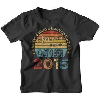 Awesome Since October 2015 7 Years Old 7Th Birthday Gifts V4 Youth T-shirt - Thegiftio UK