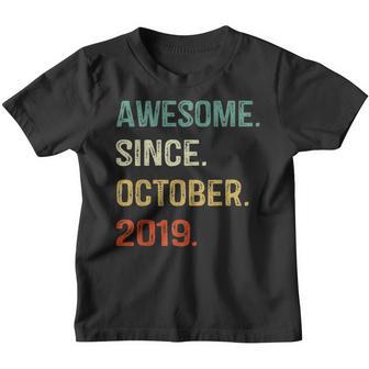 Awesome Since October 2019 3Rd Birthday 3 Years Old Gifts V2 Youth T-shirt - Thegiftio UK