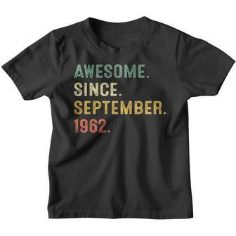 Awesome Since September 1962 60 Years Old Gift 60Th Birthday V3 Youth T-shirt - Thegiftio UK