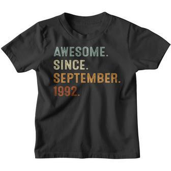 Awesome Since September 1992 30 Years Old 30Th Birthday Gift V2 Youth T-shirt - Thegiftio UK