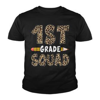 Back To School 1St Grade First Grade Squad Leopard Teacher Youth T-shirt - Seseable