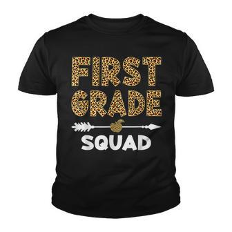 Back To School First Grade 1St Grade Leopard Squad Teacher Youth T-shirt - Thegiftio UK