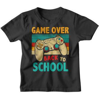 Back To School Game Over First Day Of School Funny Gamer Youth T-shirt - Thegiftio