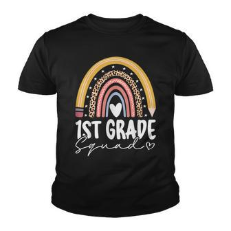 Back To School Rainbow 1St First Grade Squad For Teachers Youth T-shirt - Thegiftio UK