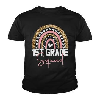 Back To School Rainbow 1St First Grade Squad For Teachers Youth T-shirt - Thegiftio UK