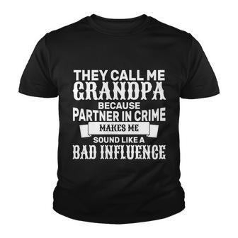 Bad Influence Grandpa Tshirt Youth T-shirt - Monsterry AU