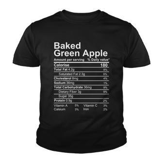Baked Green Apples Nutrition Facts Label Youth T-shirt - Monsterry DE