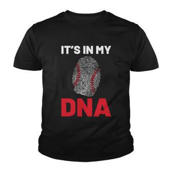 Baseball Player Its In My Dna For Softball Tee Ball Sports Gift Youth T-shirt - Monsterry