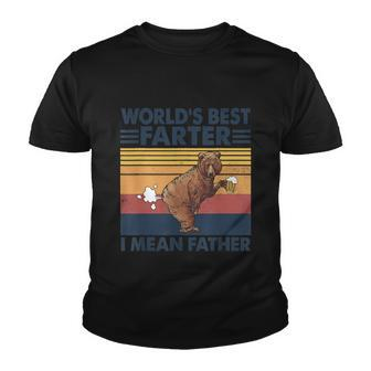 Bear Worlds Best Farter Gift I Mean Father Vintage Retro Gift Youth T-shirt - Monsterry
