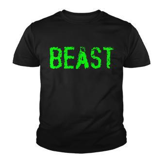 Beast Gym Workout Mode Fitness Logo Tshirt Youth T-shirt - Monsterry DE
