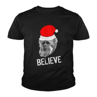 Believe Santa Sasquatch Youth T-shirt - Monsterry