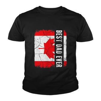 Best Canadian Dad Ever Canada Daddy Funny Fathers Day Youth T-shirt - Monsterry UK