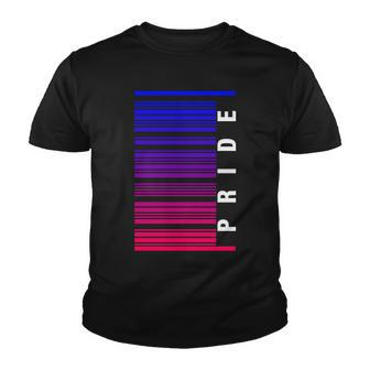 Bi Pride Barcode Bisexual Youth T-shirt - Monsterry