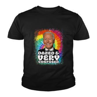 Biden Dazed And Very Confused Tiedye Funny Anti Joe Biden Graphic Design Printed Casual Daily Basic Youth T-shirt - Thegiftio UK