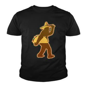 Bigfoot Carrying Taco Cinco De Mayo Tshirt Youth T-shirt - Monsterry DE