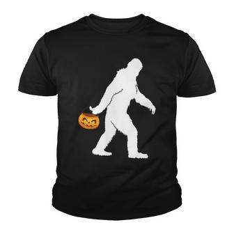 Bigfoot Sasquatch Halloween Pumpkin T-Shirt Graphic Design Printed Casual Daily Basic Youth T-shirt - Thegiftio UK
