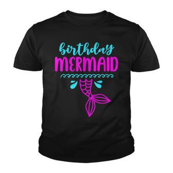 Birthday Mermaid Squad Girls Matching Family Princess Youth T-shirt - Seseable