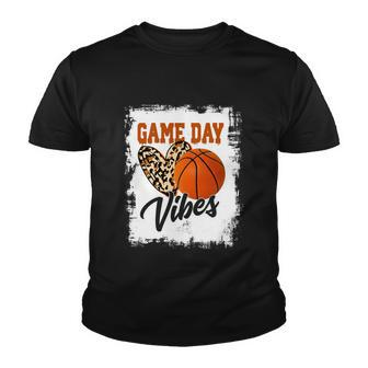 Bleached Game Day Vibes Basketball Fan Mom Grandma Auntie Cute Gift Youth T-shirt - Monsterry AU