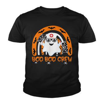 Boo Boo Crew Ghost Doctor Emt Halloween Nurse Youth T-shirt - Seseable