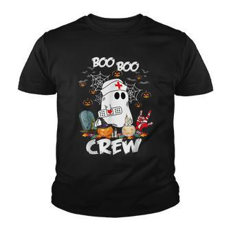 Boo Boo Crew Ghost Nurse Retro Halloween 2022 Nursing Rn Youth T-shirt - Seseable