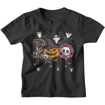 Boo Creepy Ghost Pumpkin Witch Halloween Costume Youth T-shirt - Thegiftio UK