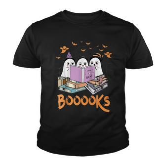 Boo Read Books Library Funny Booooks Ghost Halloween Gifts Youth T-shirt - Thegiftio UK