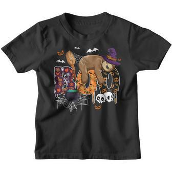 Boo Sloth Witch Hat Funny Halloween Costume Boys Kids Youth T-shirt - Thegiftio UK