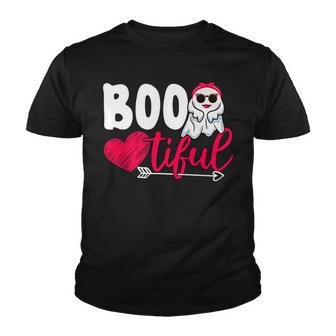 Boo-Tiful Cute Halloween Ghost Costume Boo Crew Youth T-shirt - Seseable