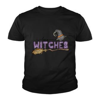 Boo Witches Funny Halloween Quote Youth T-shirt - Monsterry