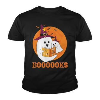 Booooks Halloween Boo Read Books Reading Youth T-shirt - Thegiftio