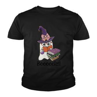 Boooooks Ghost Funny Halloween Quote Youth T-shirt - Monsterry