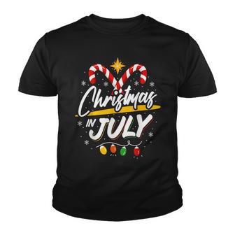 Boy And Girl Who Loves Christmas In July Summer Vacation Youth T-shirt - Thegiftio UK