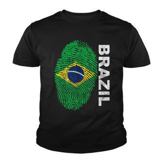 Brazil Flag Soccer - Sport Football Fan Supporters Youth T-shirt - Thegiftio UK