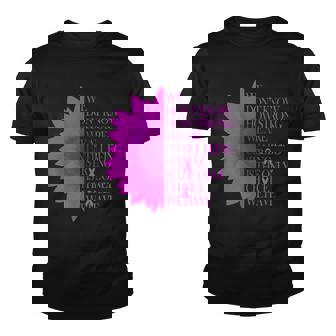 Breast Cancer Awareness Sunflower Quote Tshirt Youth T-shirt - Monsterry