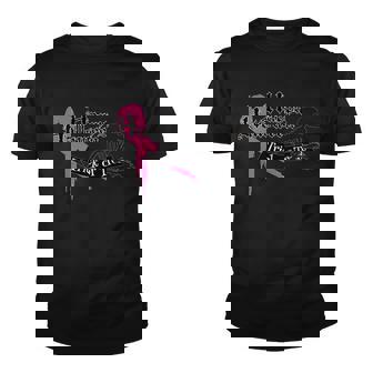 Breast Cancer Happy Halloween Skeleton Tshirt Youth T-shirt - Monsterry