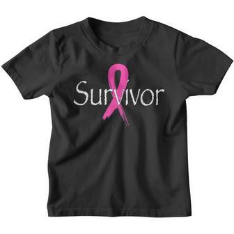 Breast Cancer Survivor Pink Ribbon Awareness Month Youth T-shirt - Thegiftio UK