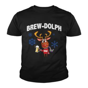 Brew-Dolph Christmas Reindeer Tshirt Youth T-shirt - Monsterry UK
