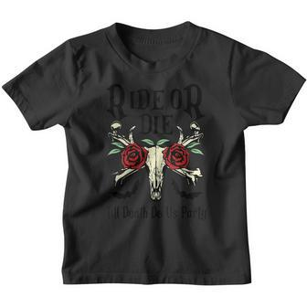 Bride Or Die Babe Gothic Witchy Halloween Tarot Cute Youth T-shirt - Thegiftio UK