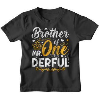 Brother Of Mr One Derful Party Matching Family 1St Birthday Youth T-shirt - Thegiftio UK