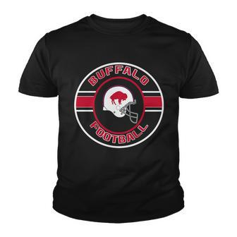 Buffalo Football Helmet Emblem Youth T-shirt - Monsterry DE