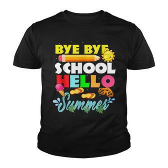 Bye Bye School Hello Summer Last Day Of School Teacher Youth T-shirt - Thegiftio UK
