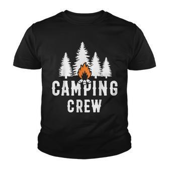 Camping Crew Bonfire Campfire Funny Summer Hiking Gear Youth T-shirt - Thegiftio UK