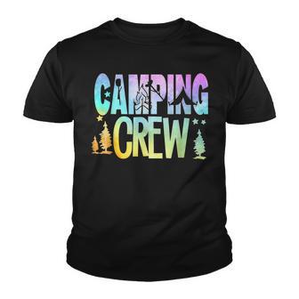 Camping Crew Funny Rv Camper Outdoors Vacation Adventures V2 Youth T-shirt - Thegiftio UK