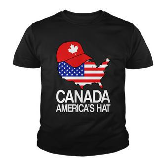 Canada Americas Hat Youth T-shirt - Monsterry